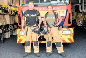  ?? Photo / Cooper Purdie ?? Te Puke fire fighters Matt Atchison and Jodi Purdie will tackle the Firefighte­r Sky Tower Stair Challenge on Saturday.