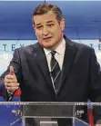  ?? Photos by Tom Reel / Staff photograph­er ?? U.S. Sen. Ted Cruz has taken a larger lead in recent polls.