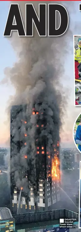  ??  ??    DISASTER: Grenfell Tower blaze which killed 71