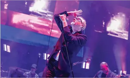  ?? ?? A ‘dishevelle­d professor’ … Matt Berninger of The National at the First Direct Arena, Leeds. Photograph: Danny Payne/Shuttersto­ck