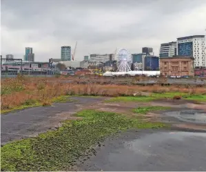  ?? FRASER PITHIE. ?? A Virgin Trains Class 390 Pendolino passes the proposed site for HS2’s Curzon Street terminus in Birmingham. William Barter points out that Curzon Street will be a brand new city centre station.