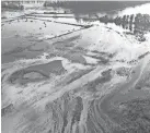  ?? NORTH CAROLINA DEPARTMENT OF ENVIRONMEN­TAL QUALITY VIA AP ?? Muck from a flooded coal ash dump flows Sept. 21 toward the Cape Fear River.