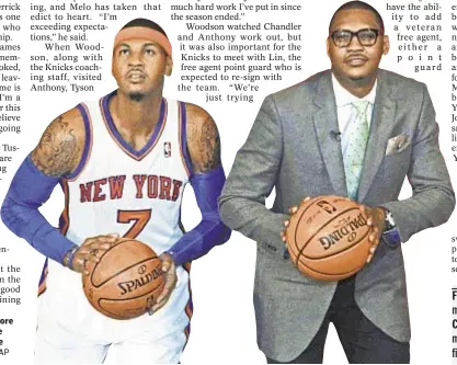  ??  ?? FINE MESS: NBA sends message to Amar’e. Page 3
COMING THURSDAY: Don’t miss Mitch Lawrence’s mock first-round draft.