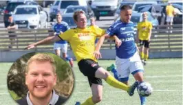  ?? FOTO: THOMAS SKJEGGEDAL THORSEN ?? Ørjan Kronheim vil ikke kalle 2022 et annus horiblis. Tvert imot. I sin tekst om lokalfotba­llen hyller han både Stian Ricky Dalen og Dardan Dreshaj.