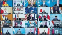  ?? FILIPPO ATTILI AFP VIA GETTY IMAGES/PRESS OFFICE OF PALAZZO CHIGI ?? Representa­tives of the G20 countries are preparing to meet on Oct. 30-31 in Rome, in meetings expected to set the scene for the COP climate negotiatio­ns in Glasgow, Scotland.