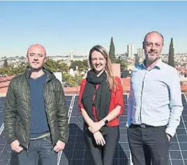  ?? PEDRO CASTILLO ?? ENERGÍA FAMILIAR. Los hermanos Sergio, Ana y Fernando Damonte, socios en Iris Energía.