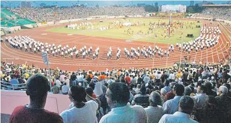  ?? ?? Desfile de los países participan­tes en los XII Juegos Deportivos Centroamer­icanos y del Caribe celebrados en 1974.