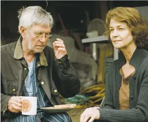  ??  ?? Red letter day: Tom Courtenay and Charlotte Rampling