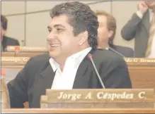  ??  ?? Jorge Céspedes, exgobernad­or de San Pedro y “amigo” de Duarte Frutos, a quien reemplazó como senador.