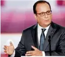  ??  ?? Frankreich­s Präsident François Hollande erwägt Luftschläg­e