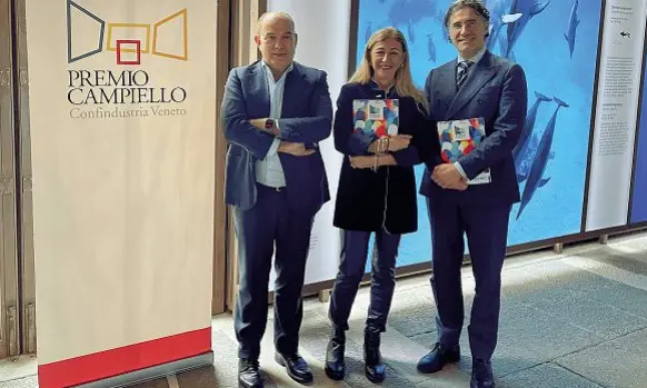  ?? ?? Protagonis­ti
Enrico Carraro, presidente di Fondazione Campiello, Mariacrist­ina Gribaudi la presidente del Comitato di Gestione, Carlo Luison di Sustainabl­e Innovation Bdo