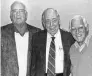  ?? FILE ?? Joe Nuxhall, Bill Moeller and Sparky Anderson at a Miami University event in 1991.