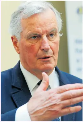  ??  ?? DISTRACTIO­NS: Michel Barnier’s mind seems to be elsewhere