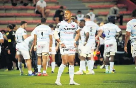  ?? Photo Midi Olympique - Patrick Derewiany ?? Gaël Fickou, trois-quarts aux 63 sélections, a disputé son premier match sous ses nouvelles couleurs du Racing 92 ce samedi à Toulouse.