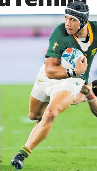  ??  ?? Springboks wing Cheslin Kolbe is shaping as one of the stars of the World Cup.
