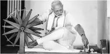  ?? PTI FILE PHOTO ?? Prime Minister Narendra Modi spins the charkha at the Sabarmati Ashram in Ahmedabad