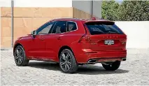  ??  ?? The XC60 is much less 90-ish from the rear, with a low roofline and curvaceous D-pillar.