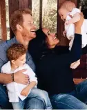  ?? ?? Family portrait: Sussexes’ Christmas card from 2021