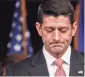  ?? ASSOCIATED PRESS ?? Speaker Paul Ryan is less popular among voters overall than Donald Trump.