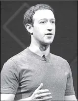  ??  ?? Zuckerberg