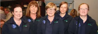  ??  ?? Helen Herron, Catherine Heavey, Pauline Durkin, Kelly Andrews and Marella Gallagher at the Duleek First Responders Table Quiz in the Carranstow­n Lodge.