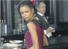  ??  ?? Thandie Newton in the first season of ‘Westworld’.