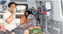  ?? REUTERS ?? People affected by a gas leak at the LG Polymers Plant are transporte­d in an ambulance in Visakhapat­nam, India on Thursday.