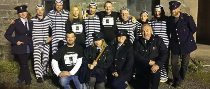  ??  ?? Friends of Sligo Jail volunteers ahead of the culture screening at the historic building on Friday night as part of Culture night Celebratio­ns.