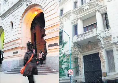  ??  ?? Las fachadas del Colegio Nacional de Buenos Aires y del Carlos Pellegrini.