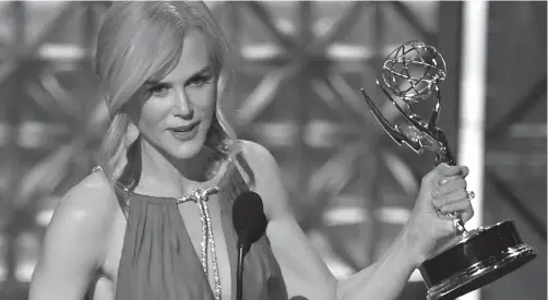  ??  ?? NICOLE KIDMAN. Ganó un premio por su participac­ión en “Big Little Lies”.