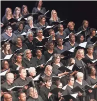  ??  ?? The Memphis Symphony Chorus performs during the MLK50 Luminary Awards Concert at Cannon Center for the Performing Arts on Monday in Memphis. YALONDA M. JAMES / THE COMMERCIAL APPEAL