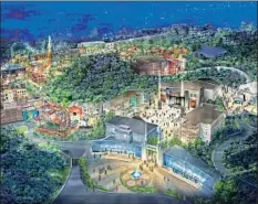  ?? Lionsgate ?? A RENDERING of Lionsgate Movie World, the studio’s first fullscale outdoor theme park that is set to launch in 2020 in South Korea.