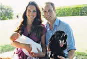  ??  ?? The Duke and Duchess of Cambridge with Prince George and Lupo the English cocker spaniel