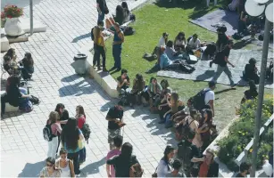  ?? (Illustrati­ve photo: Marc Israel Sellem/The Jerusalem Post) ?? STUDENTS ARE seen on the Mount Scopus Campus of the Bezalel Academy of Arts and Design Jerusalem.