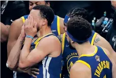  ?? ?? Stephen Curry var känslosam efter att Golden State säkrat NBA-titeln.