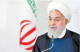  ?? LISI NIESNER/REUTERS ?? El líder iraní Hasan Rohaní advirtió con “la madre de todas las batallas”.
