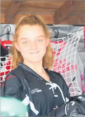  ??  ?? Levin inline hockey player Amber Metcalfe has made several New Zealand teams and is off to Abu Dhabi and possibly Barcelona or Hawaii too.