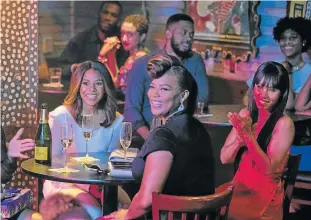  ??  ?? GIRLS GONE WILD: Regina Hall, Queen Latifah and Jada Pinkett Smith star in ‘Girls Trip’