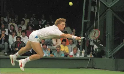  ?? ?? Precocious­ly indomitabl­e: Boris Becker at Wimbledon in 1987. Photograph: John Redman/AP