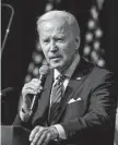  ?? Alex Brandon/Associated Press ?? President Joe Biden has eased talk about inflation, shifting the spotlight to his legislativ­e wins and criticizin­g radical threats to democracy.