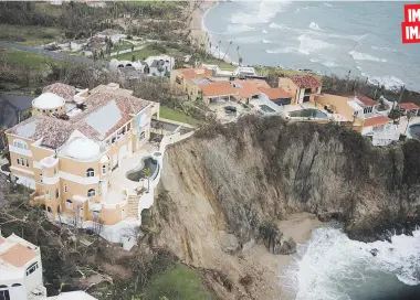  ?? Teresa.canino@gfrmedia.com ?? IMPOSIBLE DE IMAGINAR Las comunidade­s Palmas del Mar -en la foto- y Punta Santiago, ambas en Humacao, fueron dos de las más que sufrieron erosión, los vientos y la marejada ciclónica del huracán María.