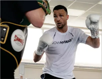  ?? ?? Josh Taylor in training ahead of his showdown with Teofimo Lopez at Madison Square Garden this week