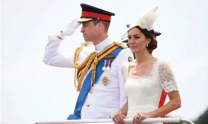  ?? AFP/Getty Images ?? The Duke and Duchess of Cambridge in Jamaica during their ‘disastrous’ Caribbean tour in March 2022. Photograph: Ricardo Makyn/