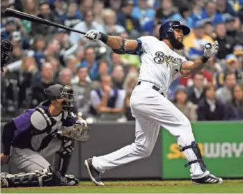  ?? BENNY SIEU, USA TODAY SPORTS ?? Eric Thames played three seasons in South Korea after washing out as a big-leaguer. He has rewarded the Brewers, who signed him this offseason, with a baseball-best seven home runs.