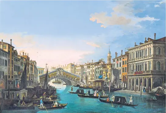  ?? FOTOS: DOROTHEUM ?? Giuseppe Bernardino Bison (1762–1844): Venedig mit der Rialto-Brücke.