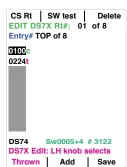  ?? ?? ❷ Programmin­g routes.
Routes within the DS78V are most easily programmed using the Digitrax DT602 throttle. See my January 2022 column for other features that the DS78V and DS74 share. Simulated throttle display used with permission of Digitrax