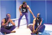  ?? COURTESY OF SIMPATIKA ?? Kevane La’Mar Coleman (left), Carter Piggee and Durwood Murray in Diversiona­ry’s “One in Two.”