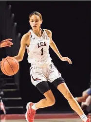  ?? Contribute­d photo ?? UConn freshman Autumn Chassion played high school basketball at Lafayette Christian Academy in Louisiana.