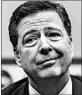  ?? J. SCOTT APPLEWHITE/AP 2016 ?? Supporters of Hillary Clinton say then-Director James Comey’s announceme­nt of an FBI review so close to the Nov. 8, 2016, presidenti­al election contribute­d to her loss.