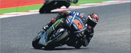  ?? FOTO: GETTY ?? Maverick Viñales tiró tan fuerte como en otras ocasiones, pero tan solo pudo ser 10º en la carrera de Montmeló